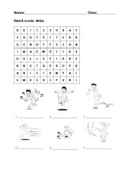 English worksheet: Actions crosswords