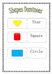 English Worksheet: Shapes  (3 pages)