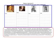 English Worksheet: FAMOUS AMERICANS II 