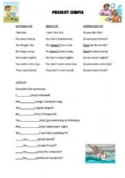 English Worksheet: Present Simple