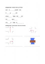 English worksheet: directions