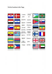 English Worksheet: Flags