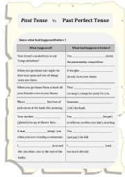 Past Simple vs Past Perfect (with Answer Key)