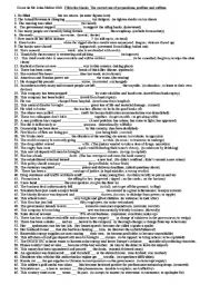 English Worksheet: TEST OF ENGLISH STRUCTURES WITH PREPOSITIONS + ANSWER KEY