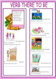 English Worksheet: VERB THERE TO BE