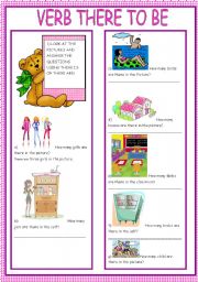 English worksheet: VERB THERE TO BE