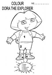English Worksheet: Dora the explorer Clothes and Colours