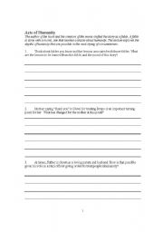 English Worksheet: The Boy in Striped Pajamas film WS