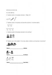 English worksheet: Speaking exercise