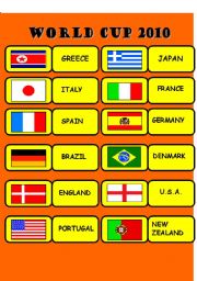 English Worksheet: World Cup 2010 domino