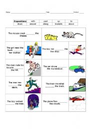 English Worksheet: Prepositions