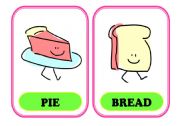 English Worksheet: Food Flash-cards 1/3