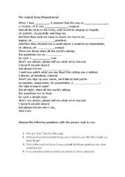 English Worksheet: The Logical Song