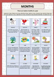 English Worksheet: MONTHS OF THE YEAR