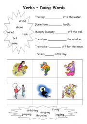 English worksheet: doing verbs