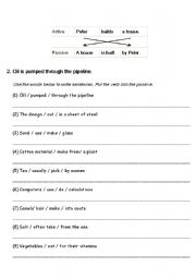 English Worksheet: Psaaive Voice