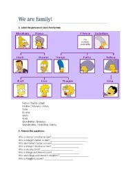 English Worksheet: We are family!