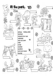 English Worksheet: at the park