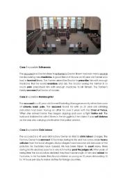 English Worksheet: Court Case