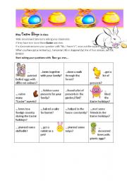 English Worksheet: Play EASTER bingo