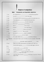 English Worksheet: Quiz: Comparative and Superlative Degrees 