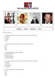 English worksheet: Run Lola Run - Movie Class