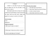 English Worksheet: Comprehension