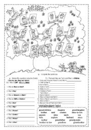 English Worksheet: MY FAMILY TREE