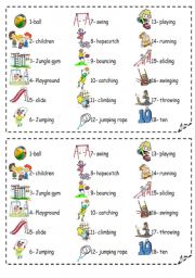 English Worksheet: playground word list