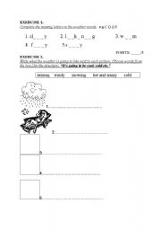 English worksheet: The Weather