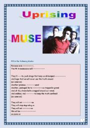 Song- Uprising by MUSE. (4 pages - KEY included)