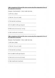 English Worksheet: Comparisons