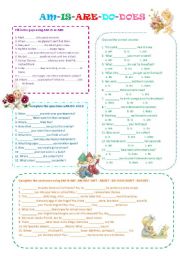 English Worksheet: AM-IS-ARE-DO-DOES