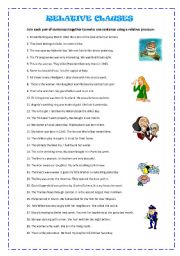 English Worksheet: Relative clauses