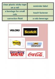 English Worksheet: BRANDS AND DEFINITIONS SET 2