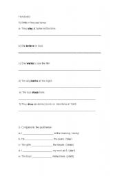 English worksheet: past tense