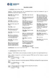 English Worksheet: teacher guide