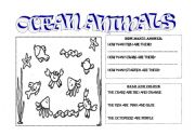 English worksheet: ocean animals