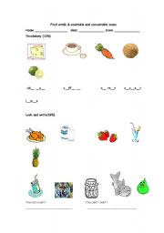 English worksheet: food nouns