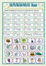 English Worksheet: Blends