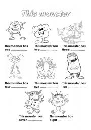 English Worksheet: This monster