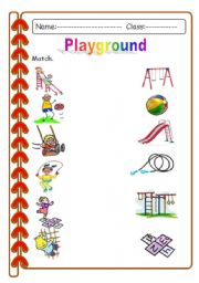 English Worksheet: playground 