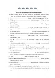 English Worksheet: get phrases