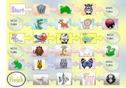 English Worksheet: animals game