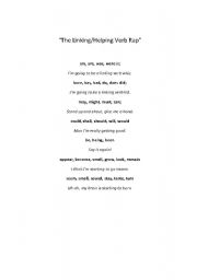 English Worksheet: Linking Verb Rap