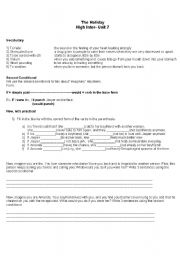 English worksheet: The Holiday