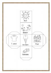 English Worksheet: summer dice