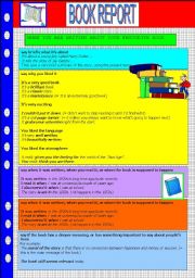 English Worksheet: BOOK REPORT