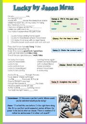 English Worksheet: JASON MRAZ 