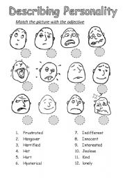 English Worksheet: Describing Personality 